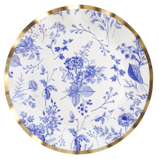 Timeless Wavy Paper Dinner Plate Chinoiserie/8pk