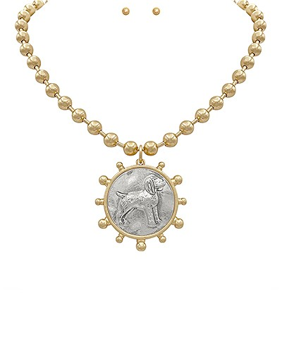 Smoky Hound Dog Necklace