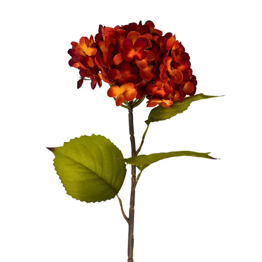 Meadows Hydrangea Spray - Dk Orange 27”