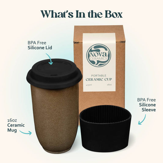 Mantle Ceramic Travel Cup 16oz | Reusable Coffee Cup