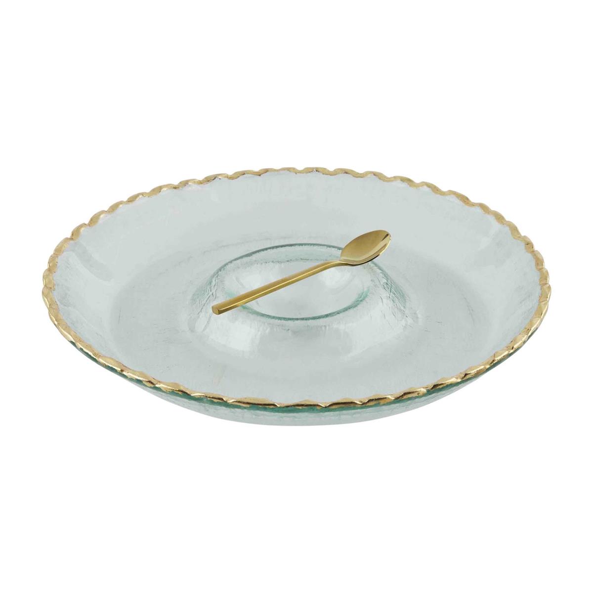 Chip and Dip Tray trimmed in Gold
