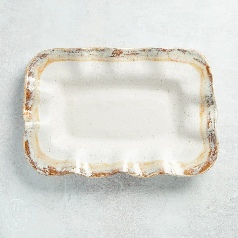 Ruffled Rectangular Dish