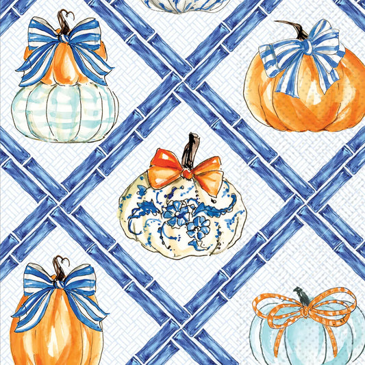 Chinoiserie Pumpkin Topiary Paper Guest Towels