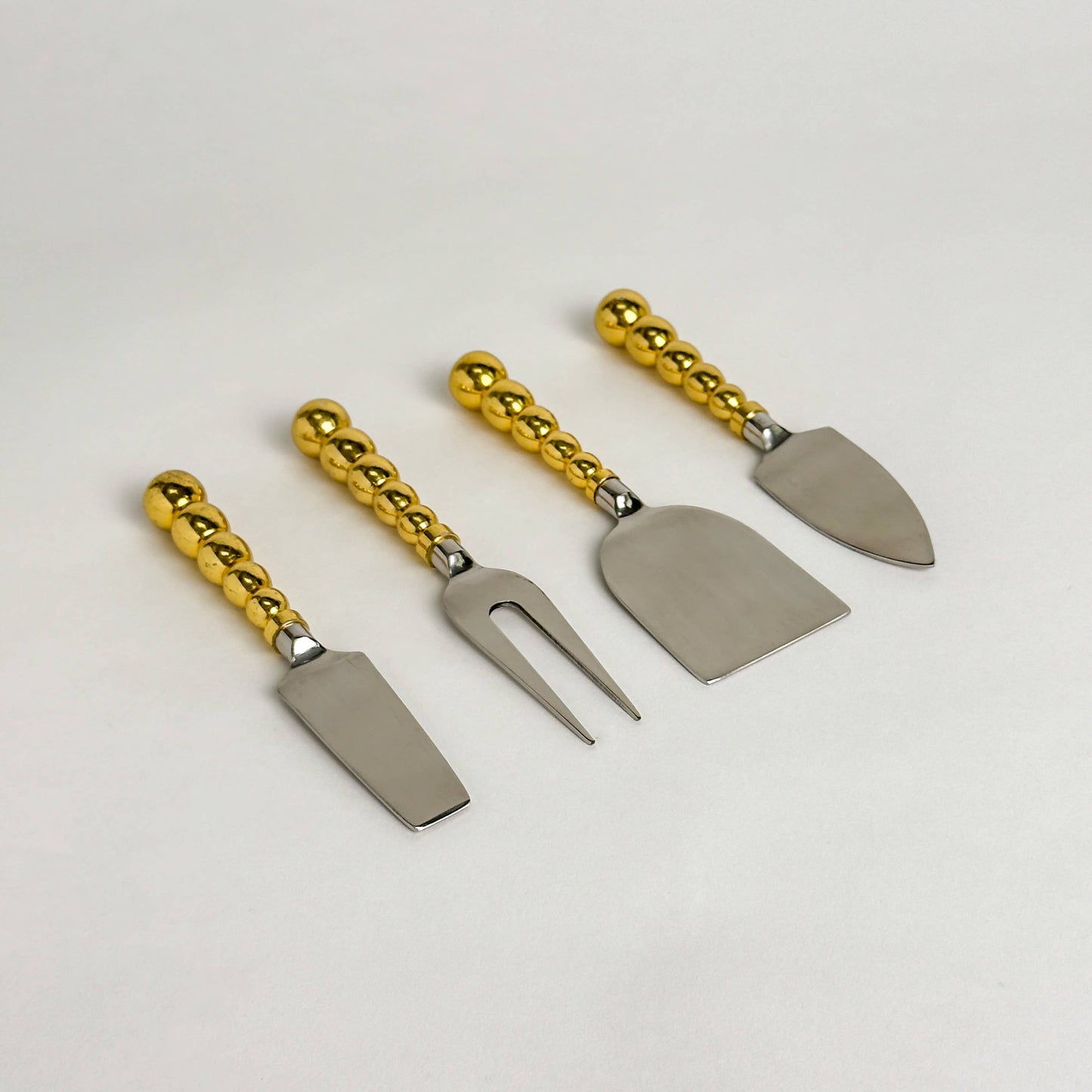 Gold Beaded Cheese Set of 4