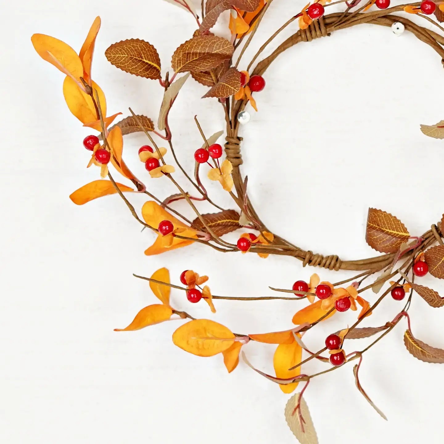 12in Wreath-Fall Mix Leave with Bittersweets