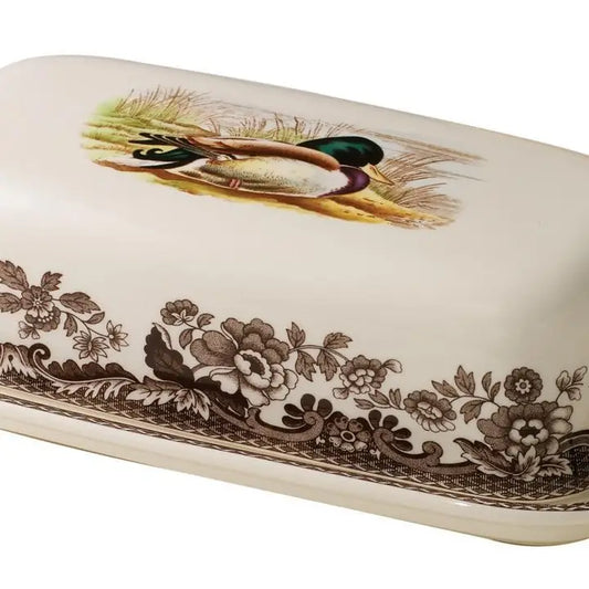 Spode Woodland Covered Butter Dish (Mallard)