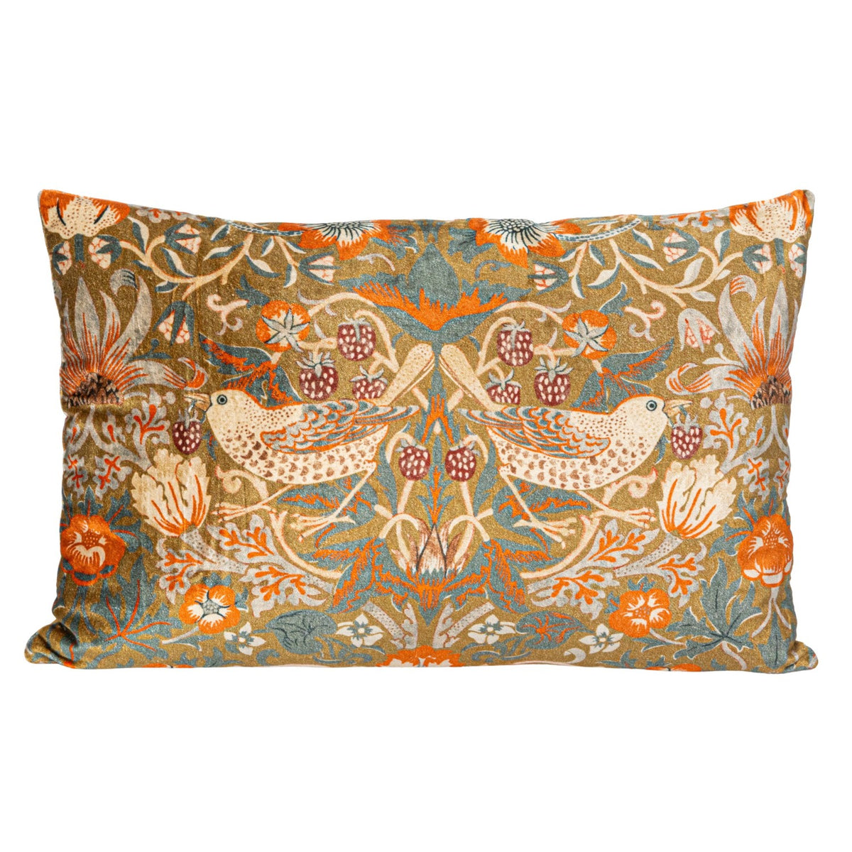 24"L x 16"H Cotton Velvet Printed Lumbar Pillow