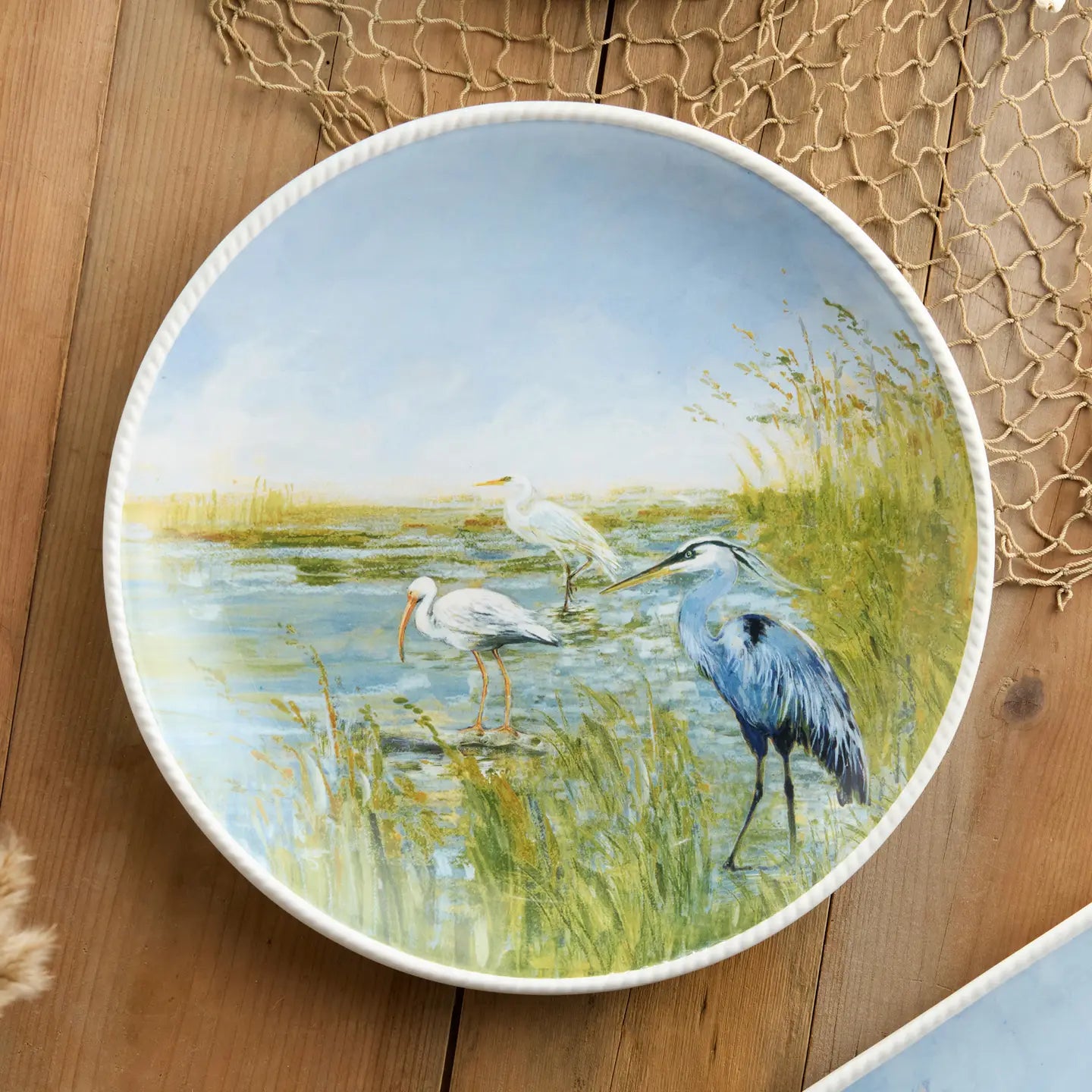 Coastal Birds Round Platter