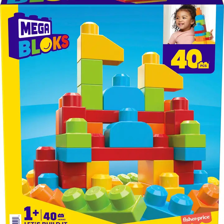 Mega Block 40 Piece Let's Build It Set