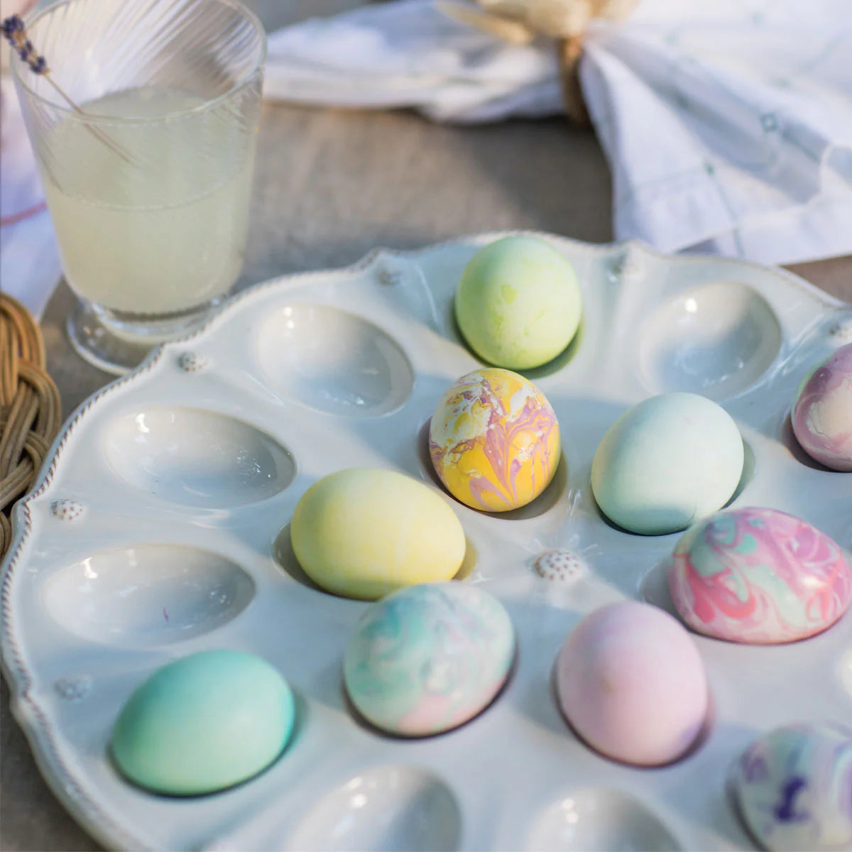 Berry & Thread  13" Deviled Egg Platter - Whitewash
