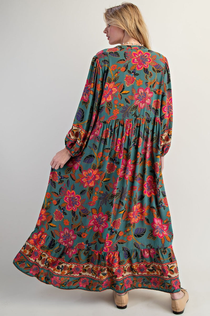Moss Floral Maxi Dress