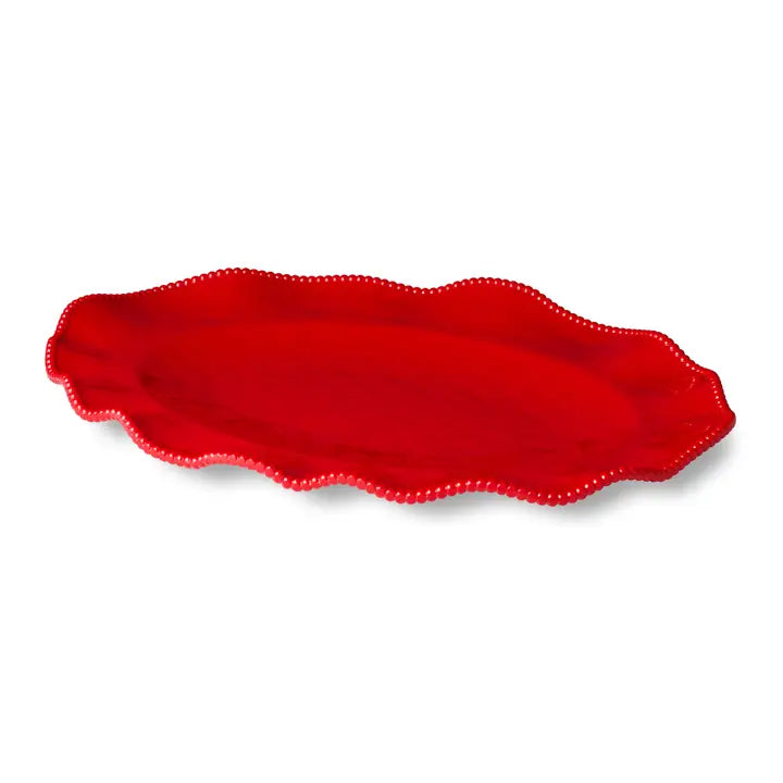 Perlette Red Melamine Oval Platter