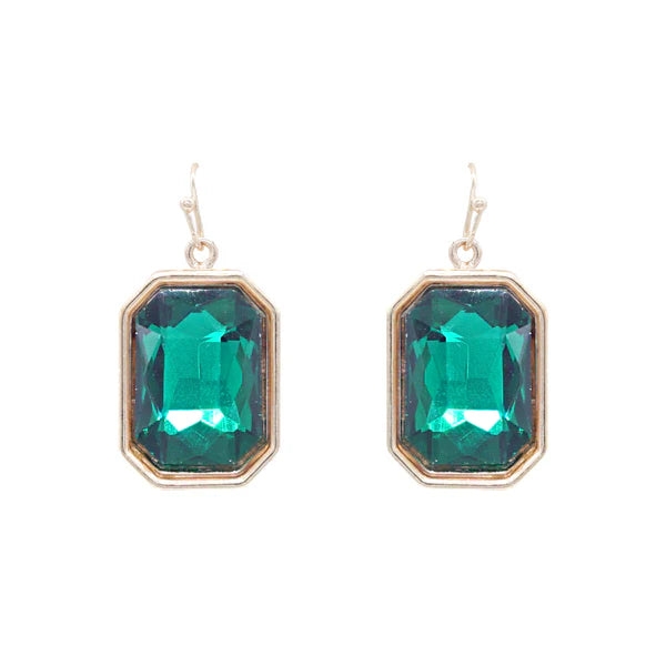 Emerald Rectangular Earrings