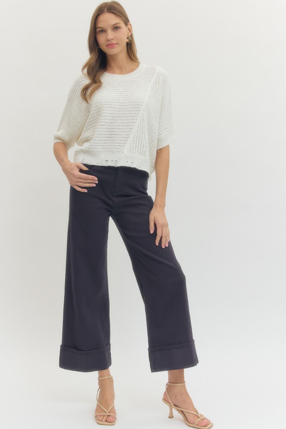 Navy Ankle Pants