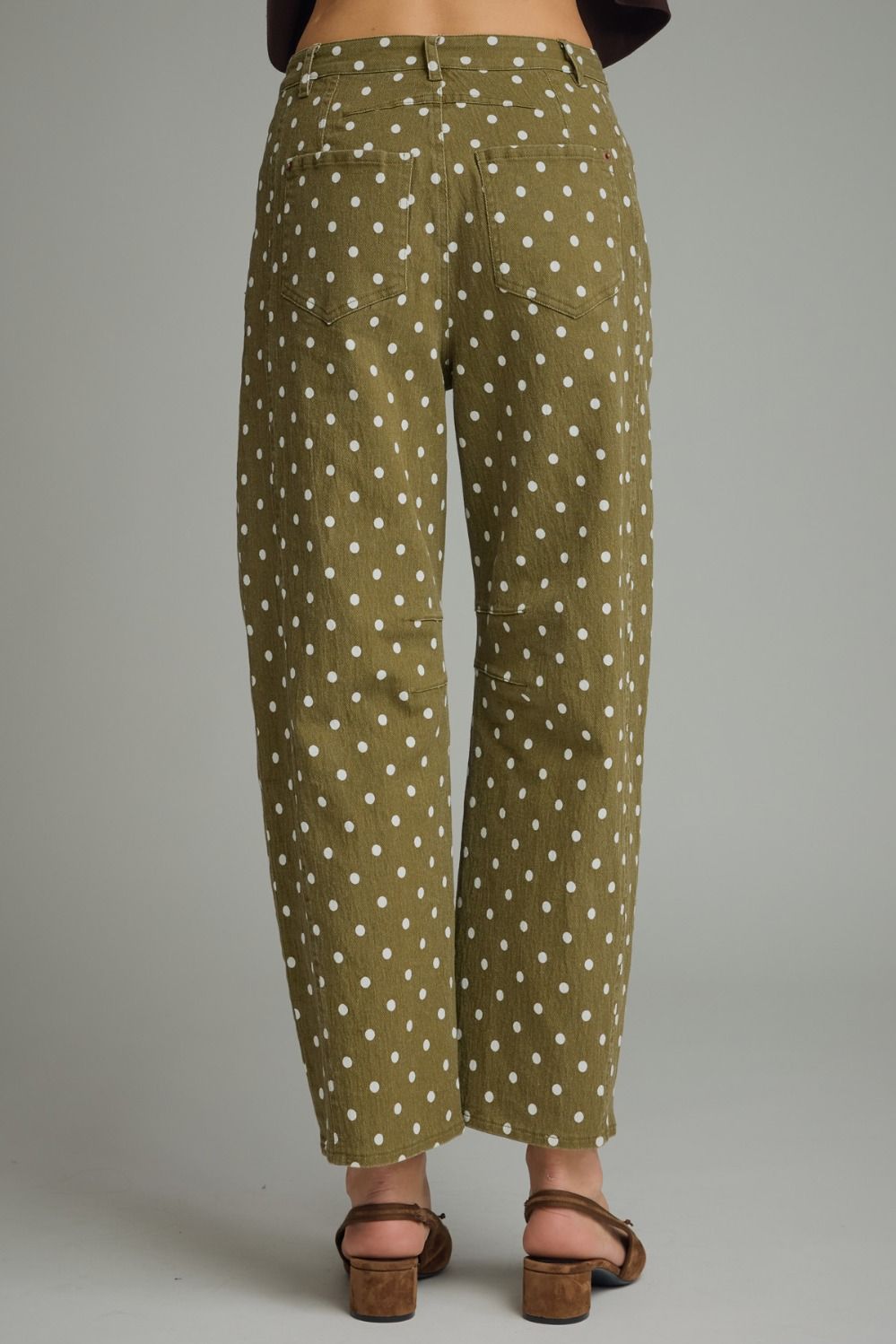 Olive Green Polka Dot Pants