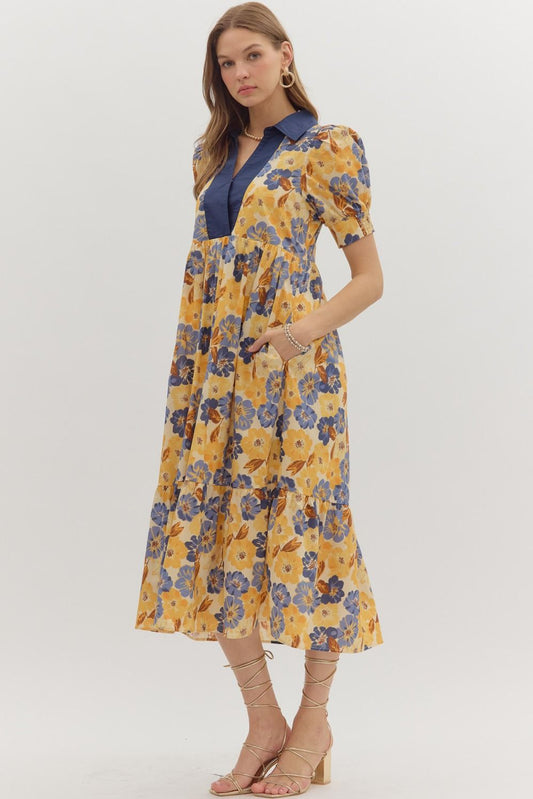 Fall Floral Dress