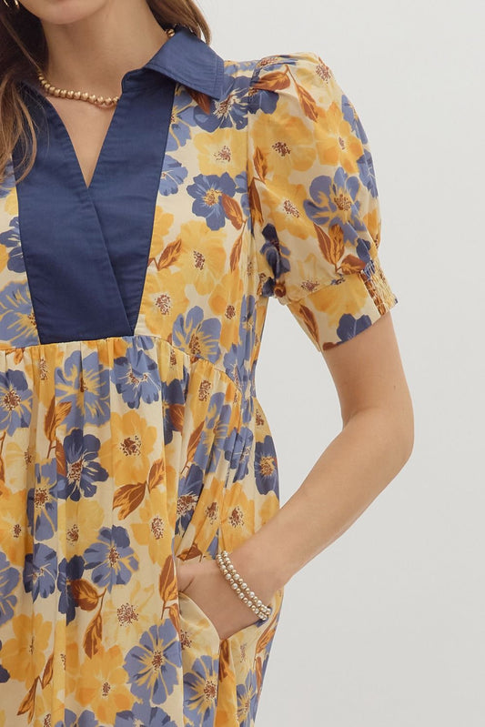 Fall Floral Dress