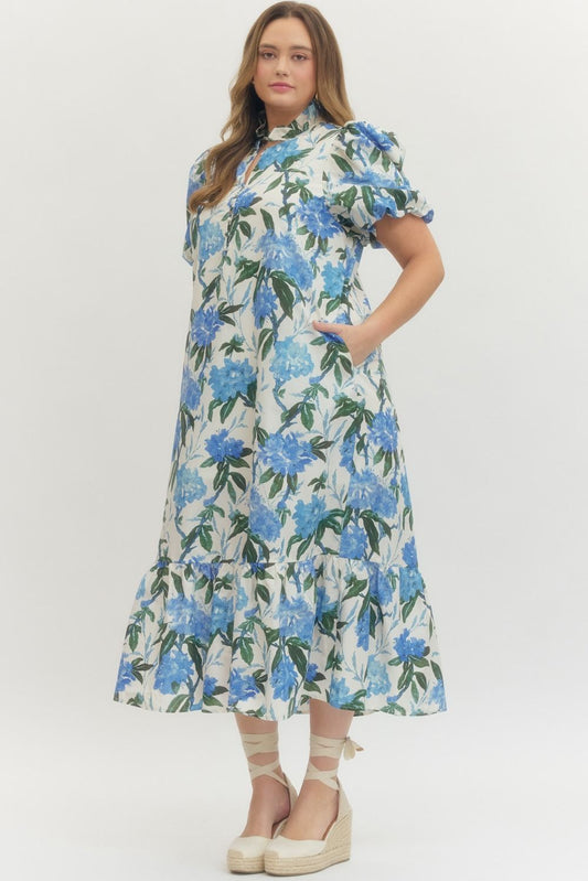 Ivory Royal Floral Dress