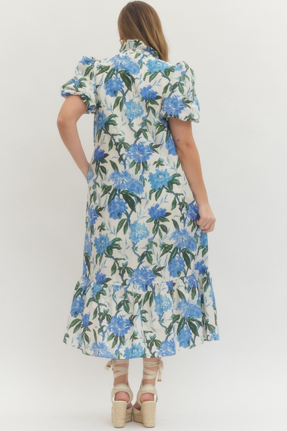 Ivory Royal Floral Dress