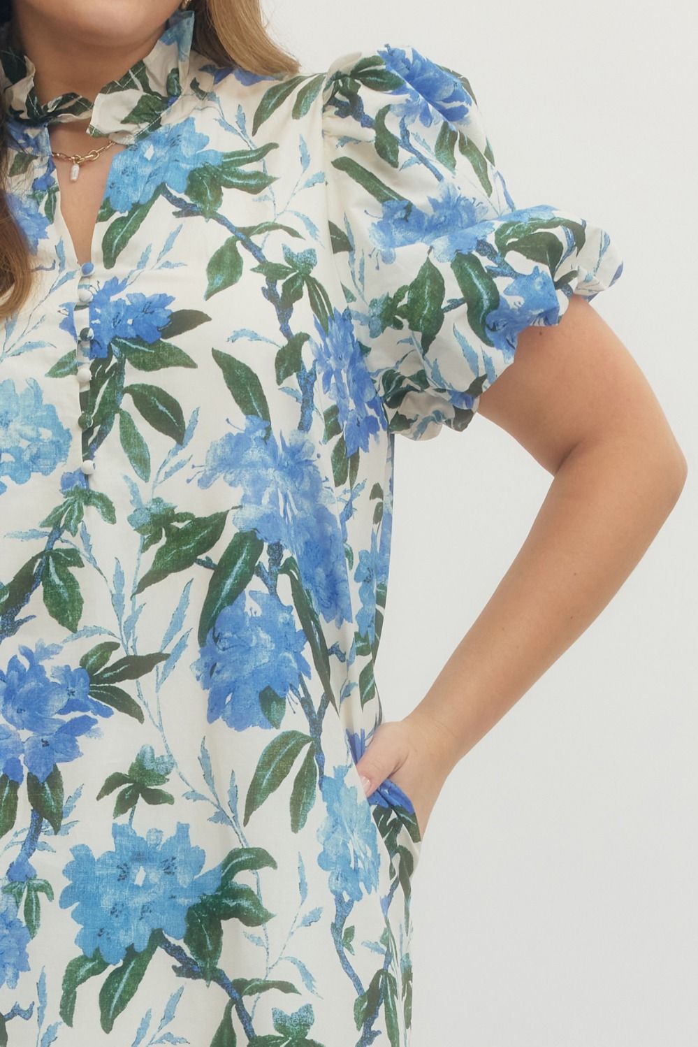 Ivory Royal Floral Dress