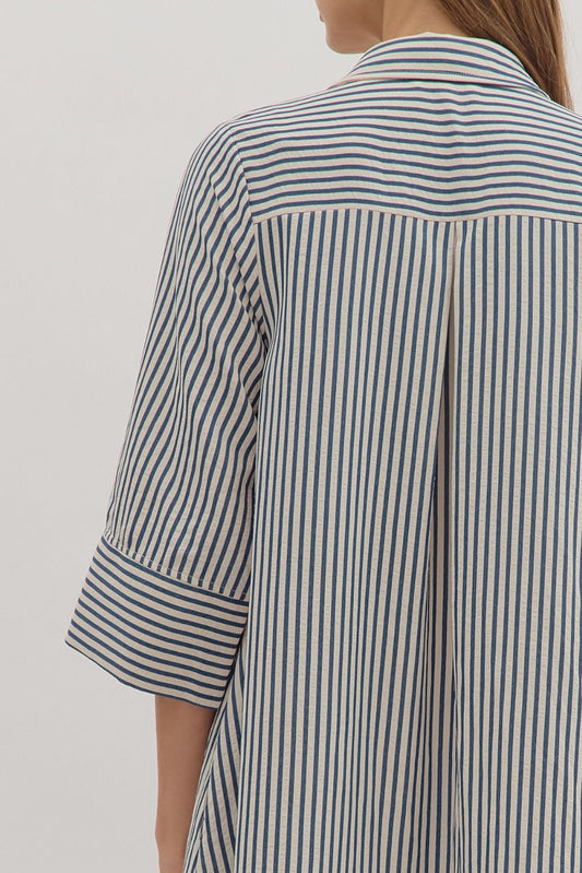 Indigo Stripe Dress
