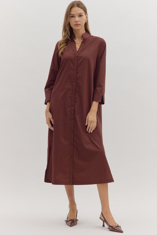 Merlot Midi Length Dress