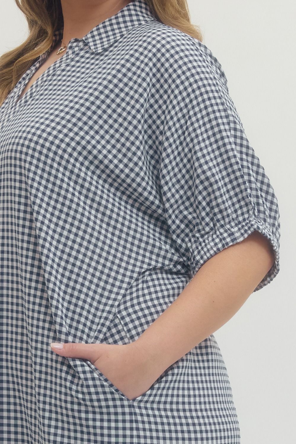 Gingham Blue Dress