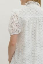 Eyelet White Midi Dress