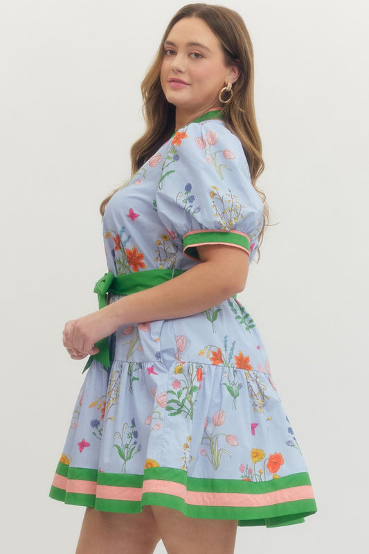 Spring and Colorful Mini Dress