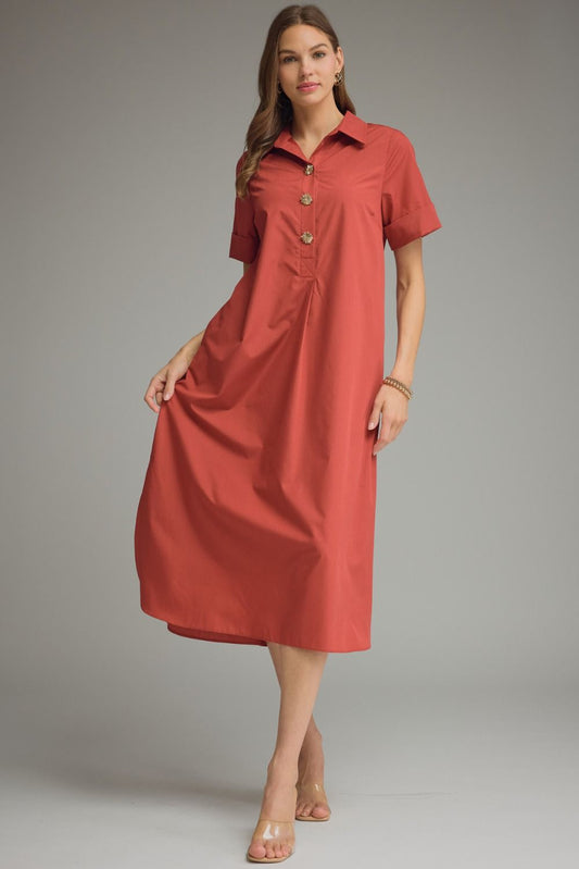 Autumn Clay Midi Dress