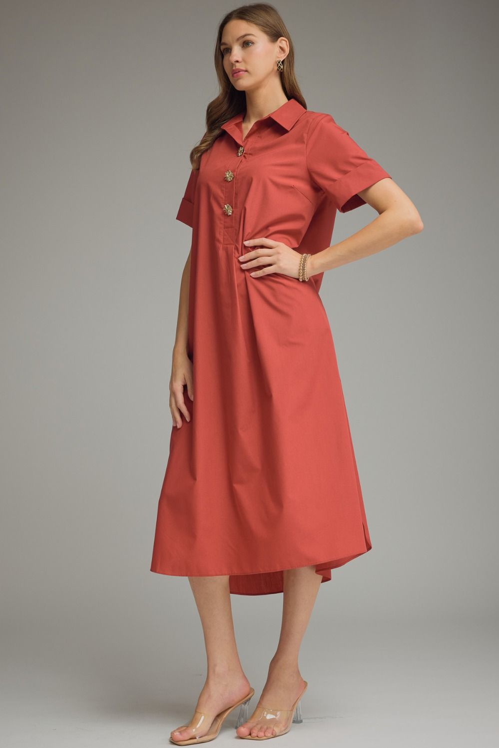 Autumn Clay Midi Dress