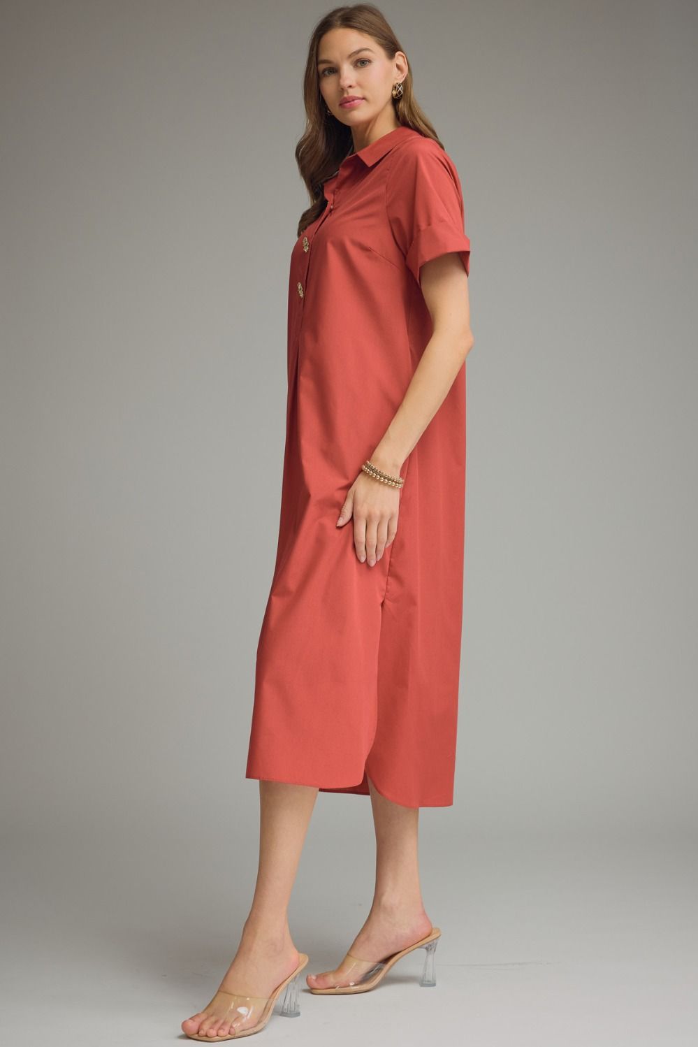 Autumn Clay Midi Dress