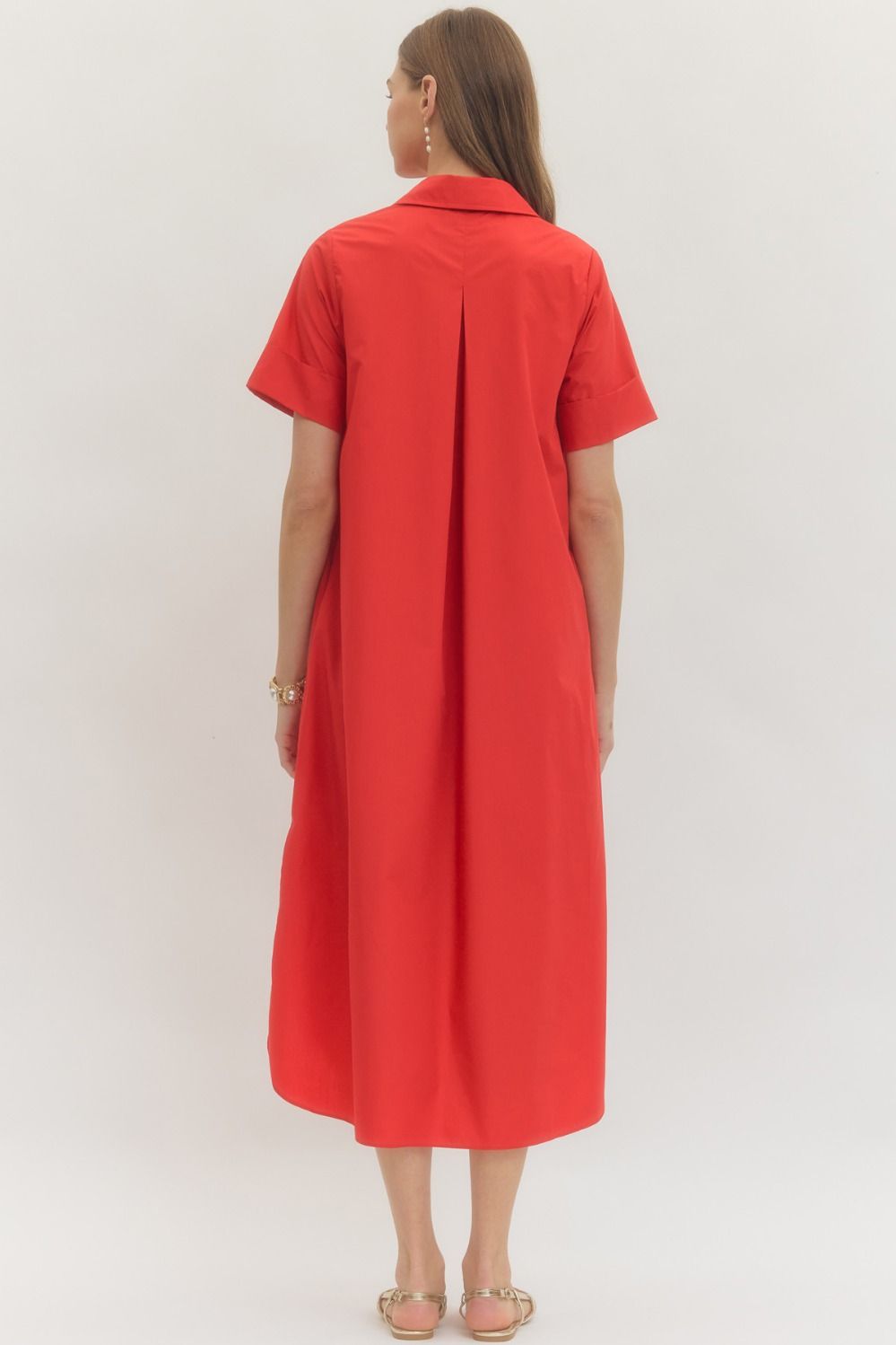 Kiss Me Red Midi Dress