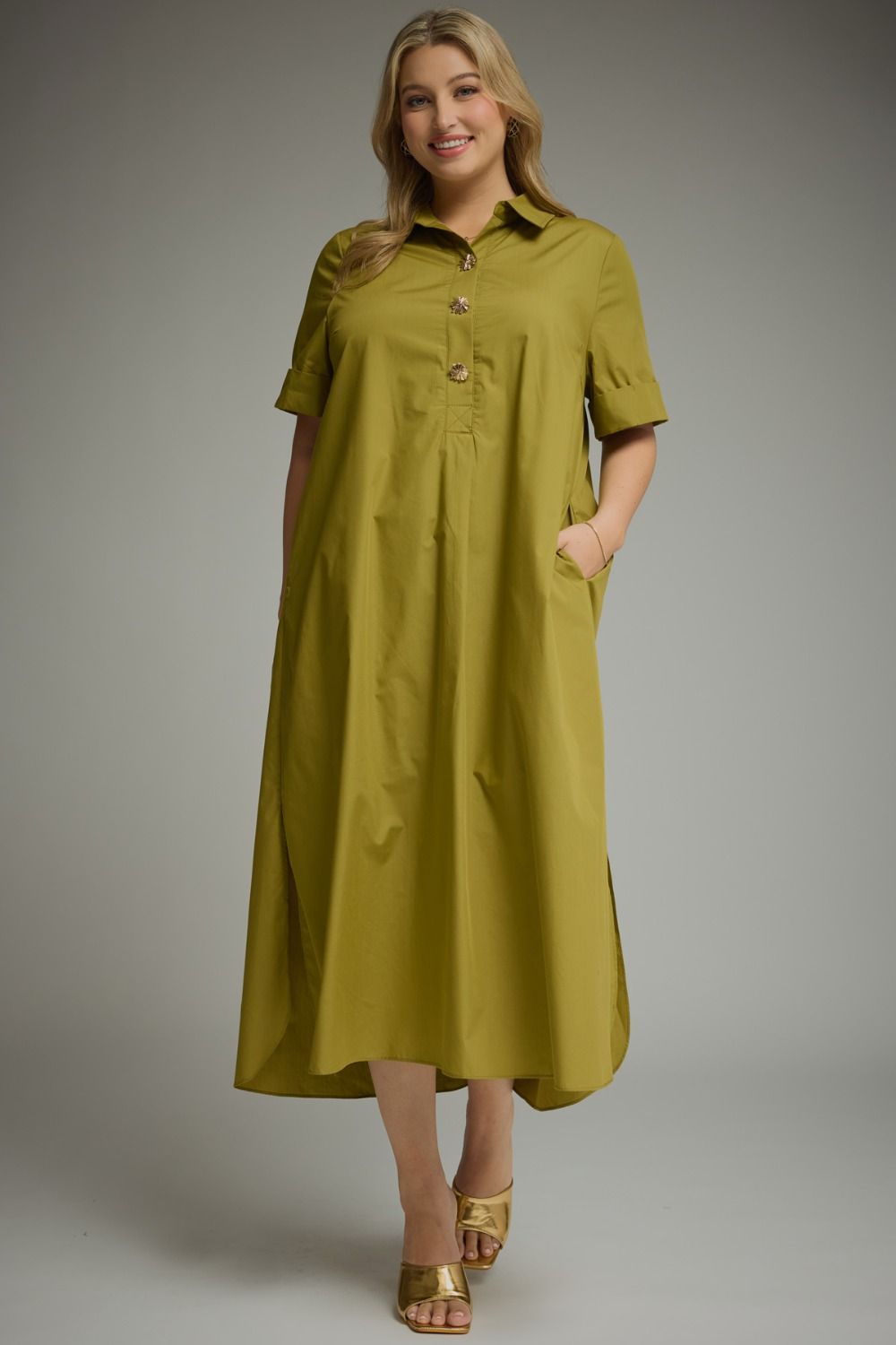 Martini Olive Midi Dress