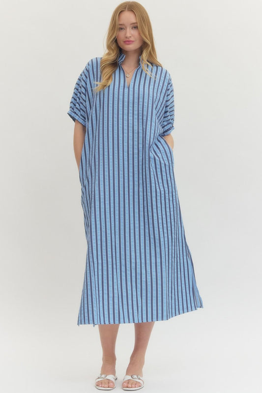 Navy Sailor Stripe Dress