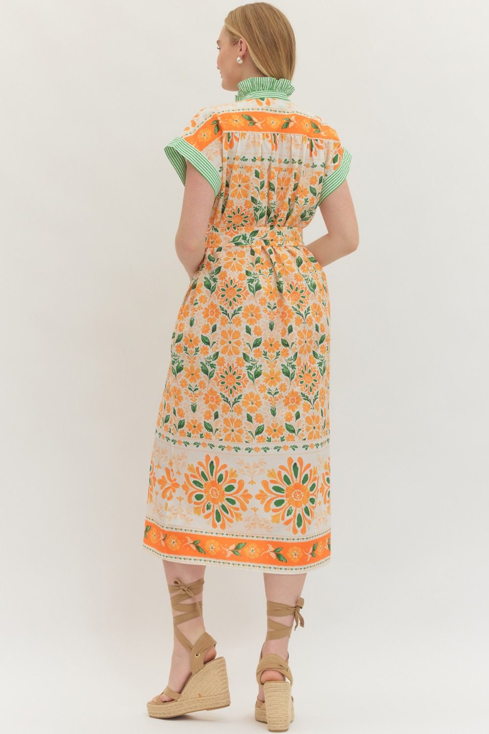 Orange Blossom Midi Dress