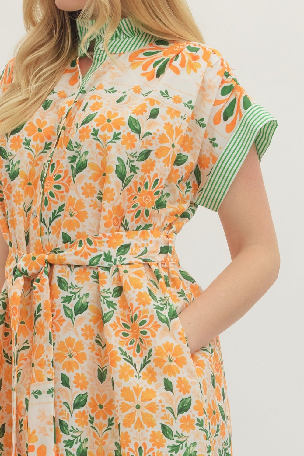 Orange Blossom Midi Dress