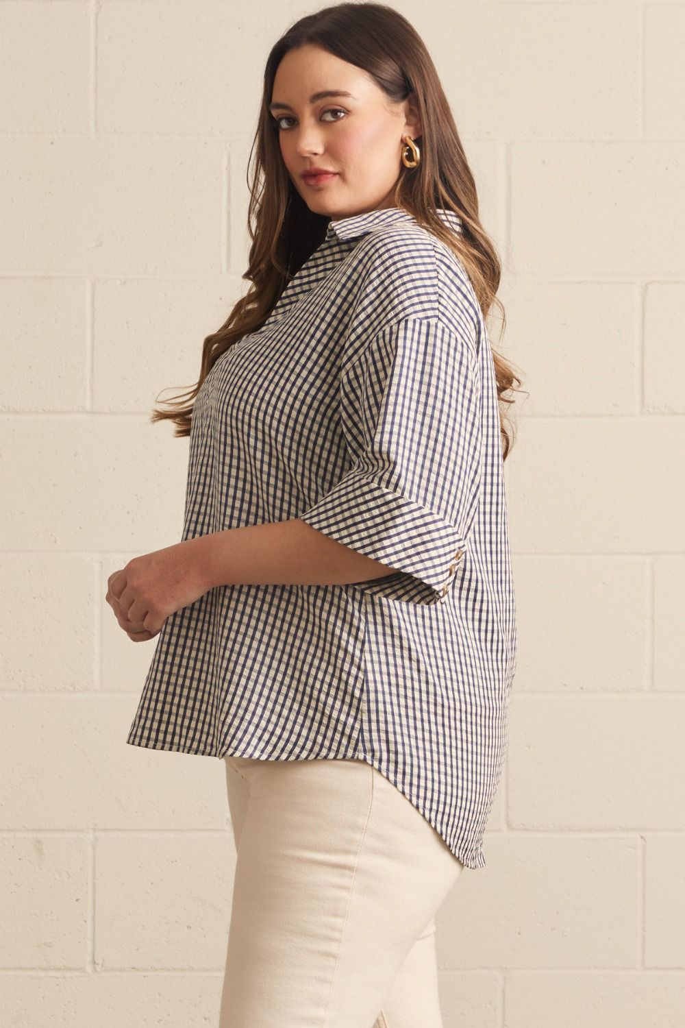 Blue Gingham Blouse