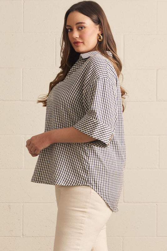 Blue Gingham Blouse