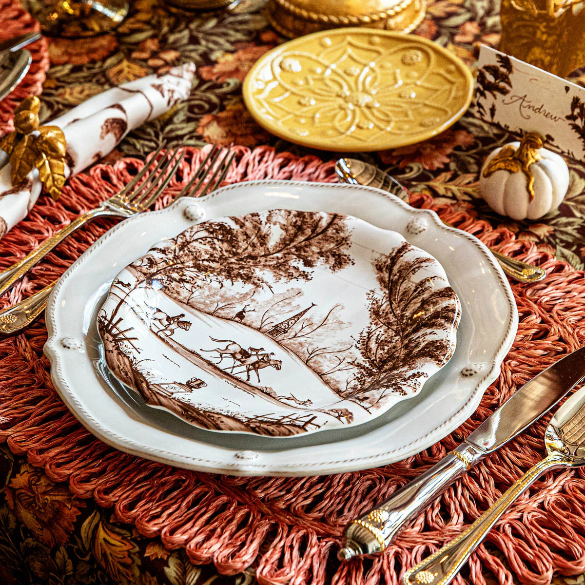 Berry & Thread  Flared Dinner Plate - Whitewash