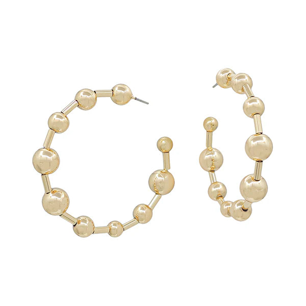 Large Beaded Hoops