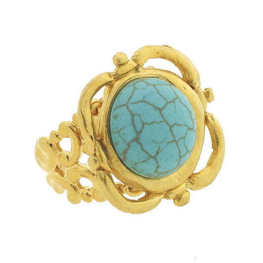 Turquoise Gold Ring 9015TG