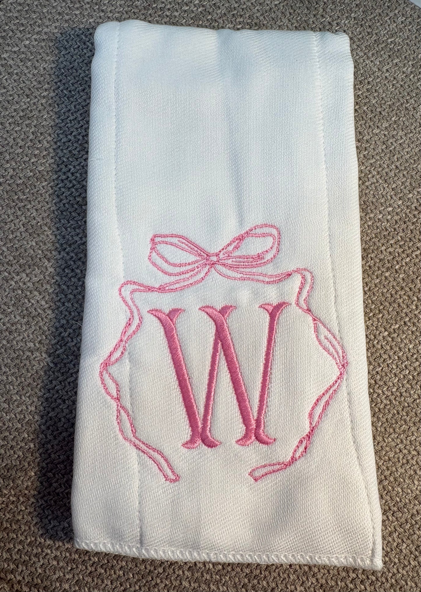 Monogrammed Burp Pad