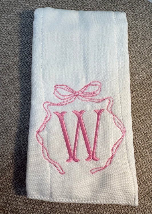 Monogrammed Burp Pad