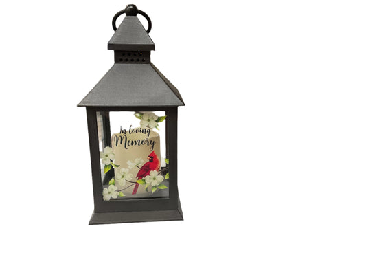 In Loving Memory - Cardinal Lantern