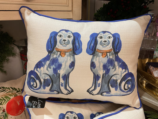 Blue Staffordshire Dog Pillow