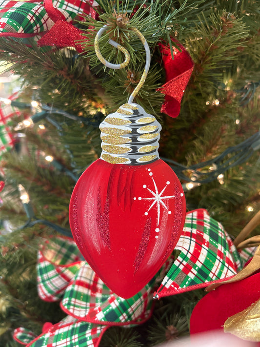 Merry and Bright Red Ornament