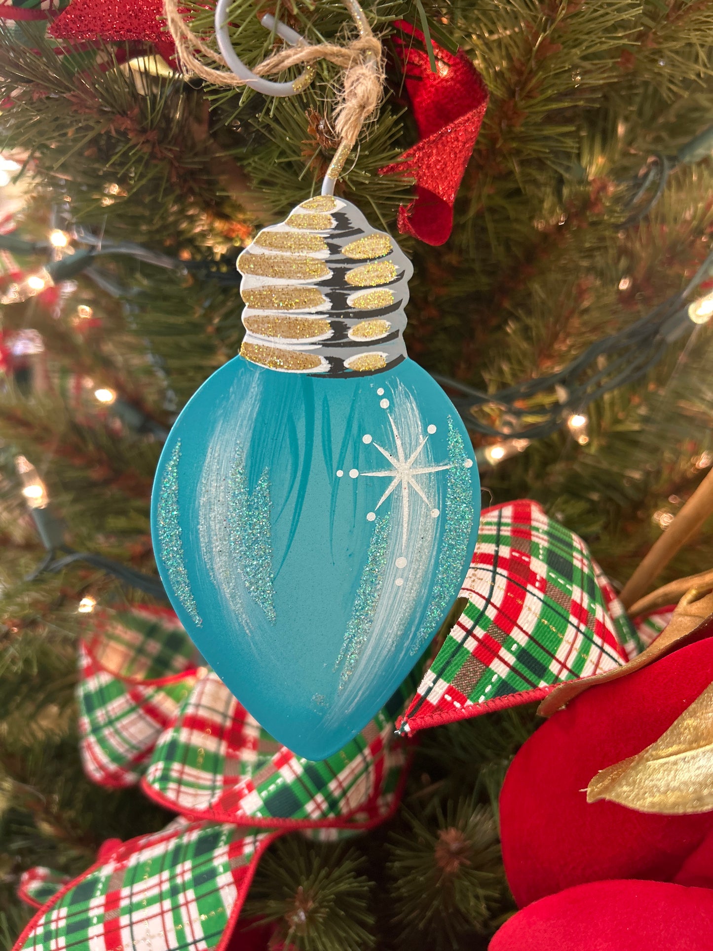 Merry and Bright Blue Ornament