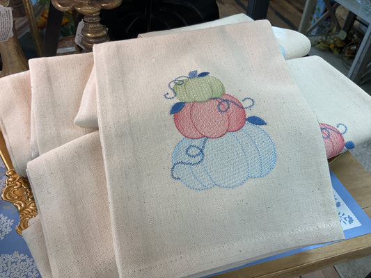 Stacked Pumpkin Tea Towel