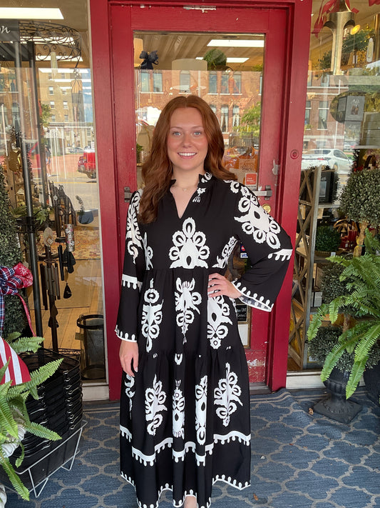 Black and White Karsyn Dress